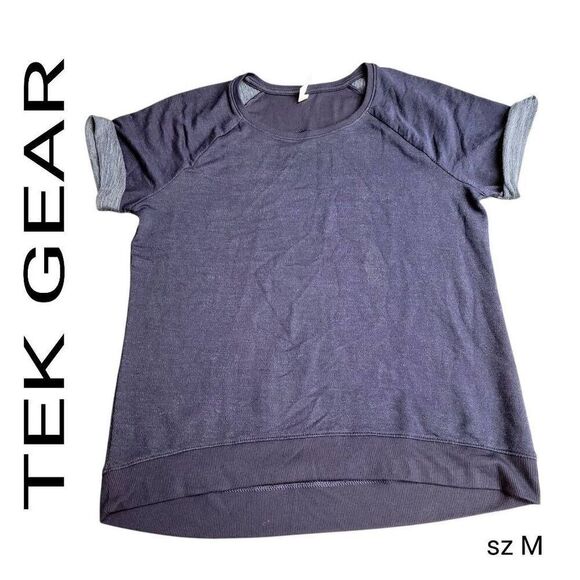 TEK GEAR Super Soft Blue Knit Tee Shirt Top - Picture 2 of 6
